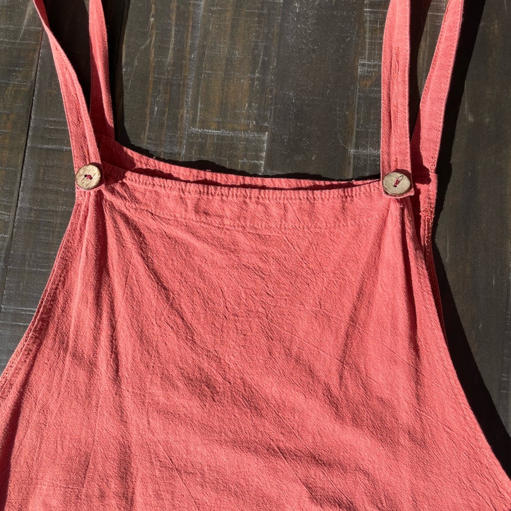 Coral linen overalls. Size XL.